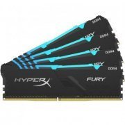 Kingston Memória HyperX Fury RGB DDR4 64GB (4x16GB) 3200MHz  CL16 Preto