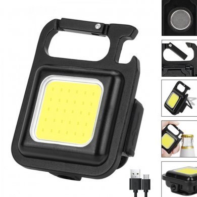 HX6677 Lanterna de bolso multifunção de LED COB com imã