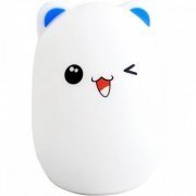 Luminaria silicone de gatinho touch LED colorido bran