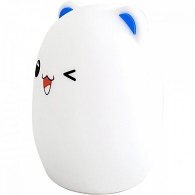 Luminaria silicone de gatinho touch LED colorido