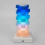 Luminaria atmosfera articulada RGB com controle por toq recarregável