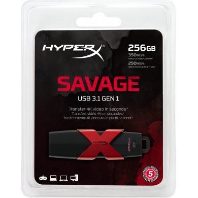 Pen drive Kingston Hyperx Savage 256GB USB 3.03.1