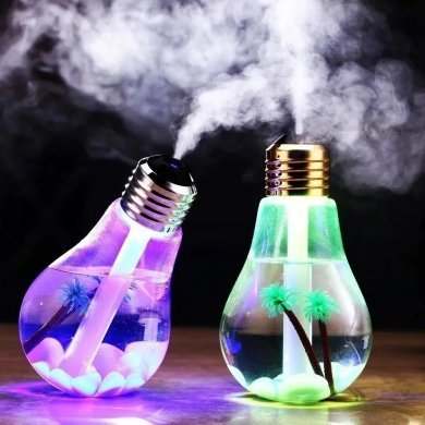 HYQ1418 Mini umidificador em Formato de Lâmpada com led