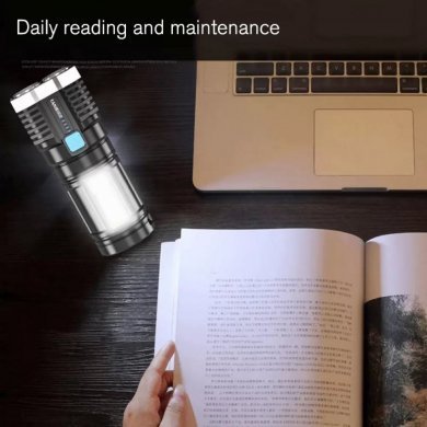 Lanterna Led L-19 4 núcleos recarregável USB Tipo-C