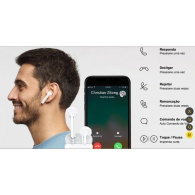 I7-MINI TWS Fone de Ouvido Sem Fio Bluetooth I7 Mini