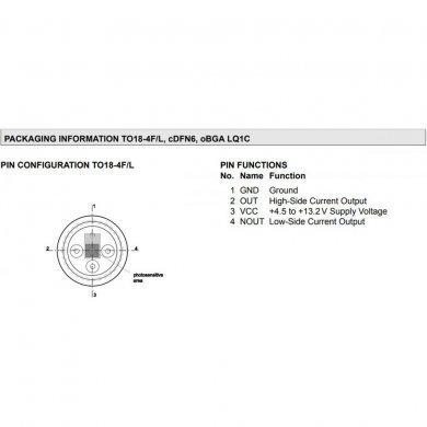 5x sensor de luz pulsada e alternada com fotodiodo