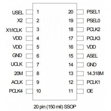 Ci sintetizador gerador de clock SMD SSOP-20