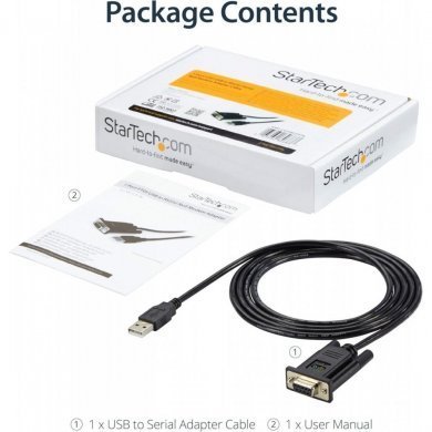 ICUSB232FTN StarTech Cabo USB to Null Modem RS232 DB9 Serial