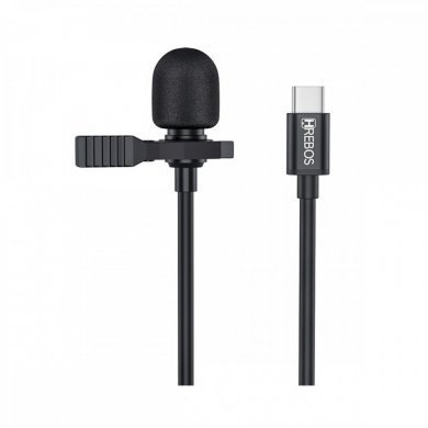 IF-031 HREBOS Microfone de lapela USB C 1.5m