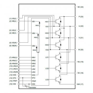 IGCM15F60GA LS Driver MINI DUAL IN LINE 15A 600V NTC 24Pin