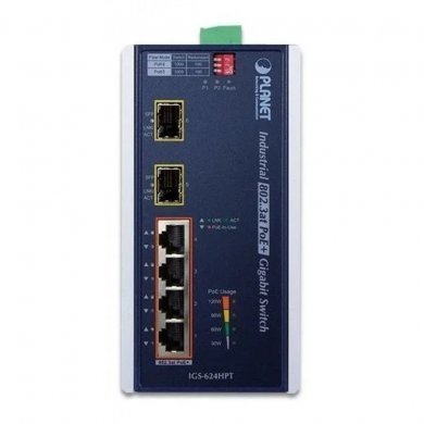 IGS-624HP Planet Switch Industrial 4 Portas POE Gigabit