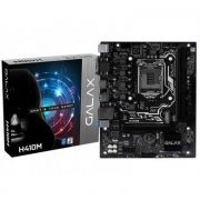 Galax Placa Mãe H410 para Intel LGA1200 DDR4 2666Mhz mATX VGA/DVI/HDMI para Intel de 10ª geração