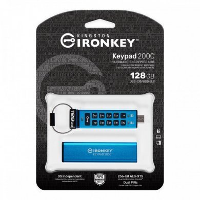 Kingston Pendrive IronKey Keypad 200 128GB tipo C