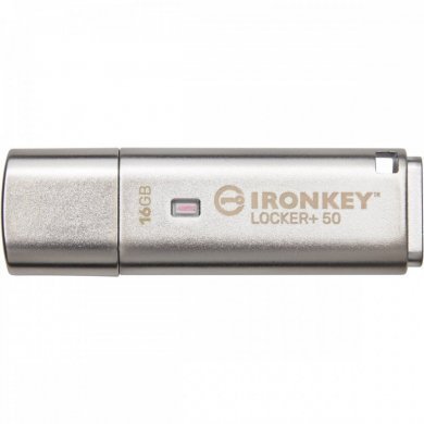 IKLP50/16GB Kingston Pendrive 16GB IronKey Locker+ criptografia