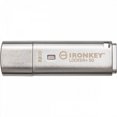 IKLP50/32GB Kingston Pendrive 32GB IronKey Locker+ criptografia