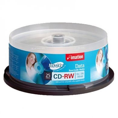 ImationCD-RW-25PK Mídia CD-RW Imation 700MB 80 minutos 1/4x (Tubo Pin