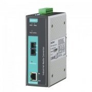 Moxa conversor de mídia industrial SC monomodo 10/100BaseT(X) para 100BaseFX IP30 -40 à 75°C