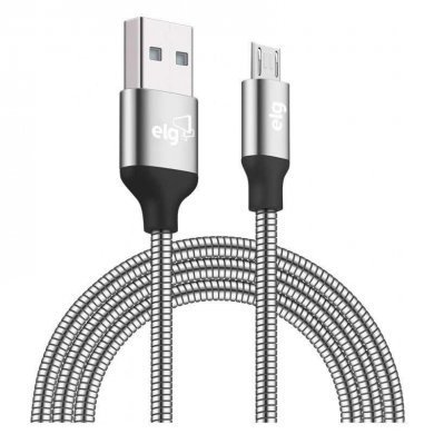 INX510GY ELG cabo micro USB blindado inox conector aluminio