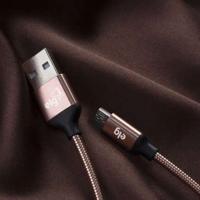 INX510RG ELG cabo micro USB blindado inox conector aluminio