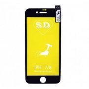 Pelicula 5D Gel para Apple Iphone 7/ Iphone 8 Flexível, Borda Preta