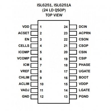 ISL6251AHAZ CI ISL6251 AHAZ controlador de carga de bateria
