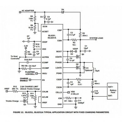 ISL6251AHAZ CI ISL6251 AHAZ controlador de carga de bateria