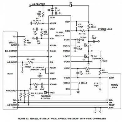 ISL6251AHAZ CI ISL6251 AHAZ controlador de carga de bateria