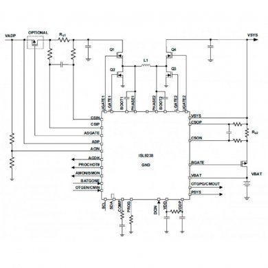 ISL9238HRTZ CI 9238H PMIC carregador de bateria QFN32 SMD