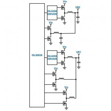 ISL95836HRTZ Ci PWM 95836HRTZ 2 canais TQFN40 SMD