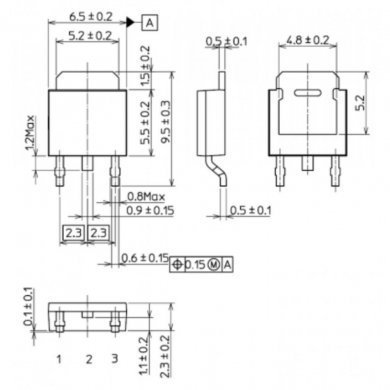 J50S06M3 Transistor Mosfet P-CH 50A 60V 90W TO-252-3