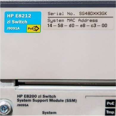 J9091A HP Procurve Switch 8212zl 68x portas Giga PoE+