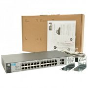 Switch HP 1810-24G 24x RJ45 Gigabit 10/100/1000Mbps + 2x mini-GBIC / com kit rack 19