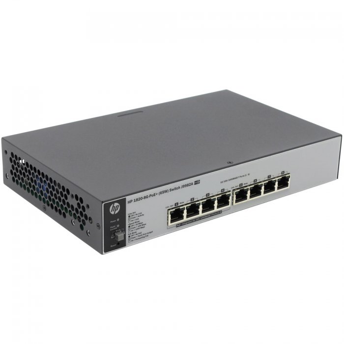 J9982A Switch HP 1820-8G PoE+ 65W 8P Gigabit L2