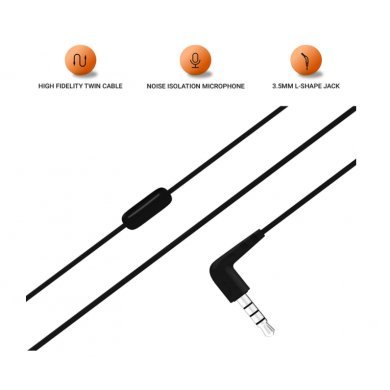 JBL fone de ouvido C50HI in-ear preto