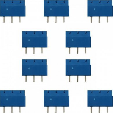JBT301-3P Borne KRE 3 vias plástico azul 10mm (Kit 10x und)