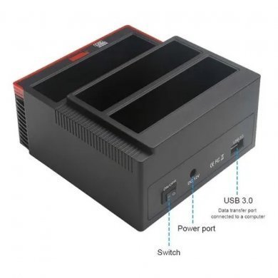 JC-DOC892 F3 Dock station 3 Em 1- 2 Hds Sata 1/Hd Ide 2.5/3.5