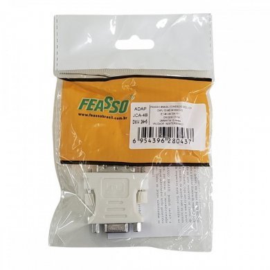 Adaptador Feasso DVI Macho 24+5 pinos x VGA fêmea