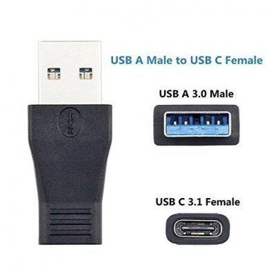 Conversor USB 3.0 Macho para USB 3.1 C Femea