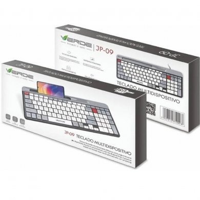 JP-09 Verde Teclado Ultrafino USB com apoio para celular