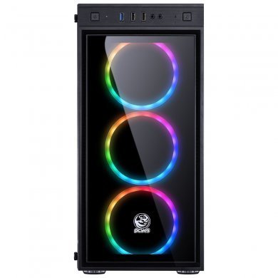 JUPPT7C3FCV PCYes Gabinete Jupiter RGB Mid Tower Preto