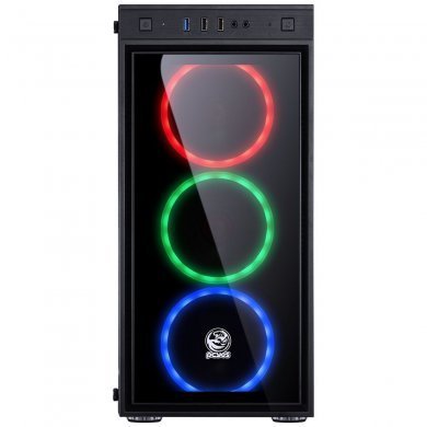 JUPPT7C3FCV PCYes Gabinete Jupiter RGB Mid Tower Preto