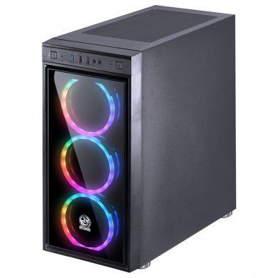 JUPPT7C3FCV PCYes Gabinete Jupiter RGB Mid Tower Preto