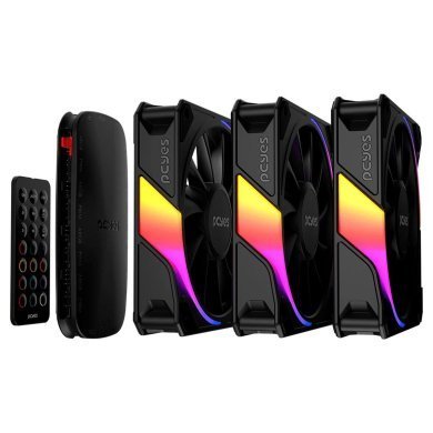 K3ARGBSF3BR Pcyes kit 3 cooler Sangue Frio 3 ARGB 120mm Black Vulcan