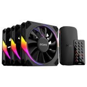 Pcyes kit 3 cooler Sangue Frio 3 ARGB 120mm Black Vulcan Com controladora