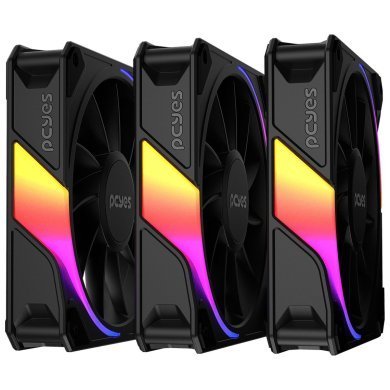 K3ARGBSF3RVBR Pcyes kit 3 cooler Sangue Frio 3 ARGB Reverse Black Vulcan