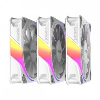 Pcyes kit 3 cooler Sangue Frio 3 ARGB Reverse White Ghost