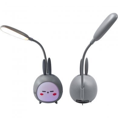 KA-1411-YW2021A-PT Kapbom luminária mesa LED coelhinho preto  recarregável