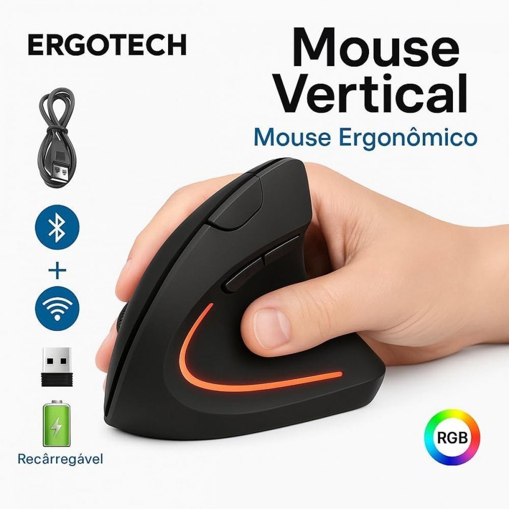 Mouse sem fio recarregável kapbom   - Imagem 3