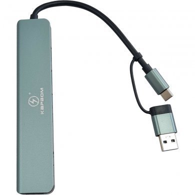 KA-6700 Kapbom Hub USB-C 8x2 para 3x USB 2.0/USB 3.0/USB-C/TF/SD/P2
