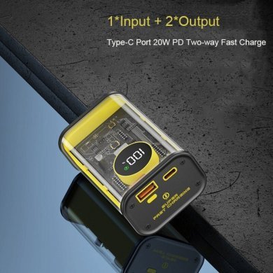 Kapbom powerbank 10.000mAh 22,5W Type-C e Lightning